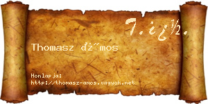Thomasz Ámos névjegykártya